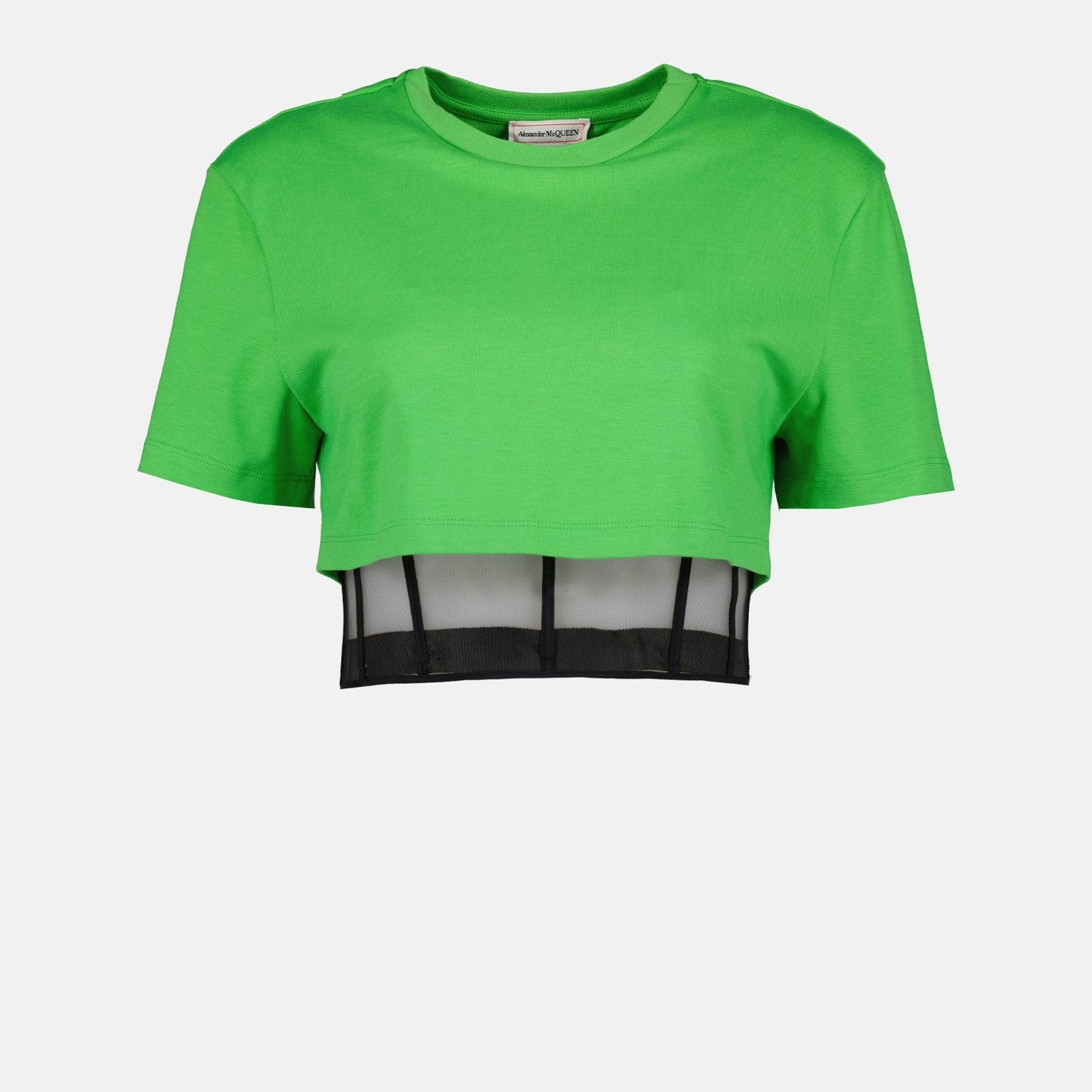 Mesh Corset Crop T-Shirt