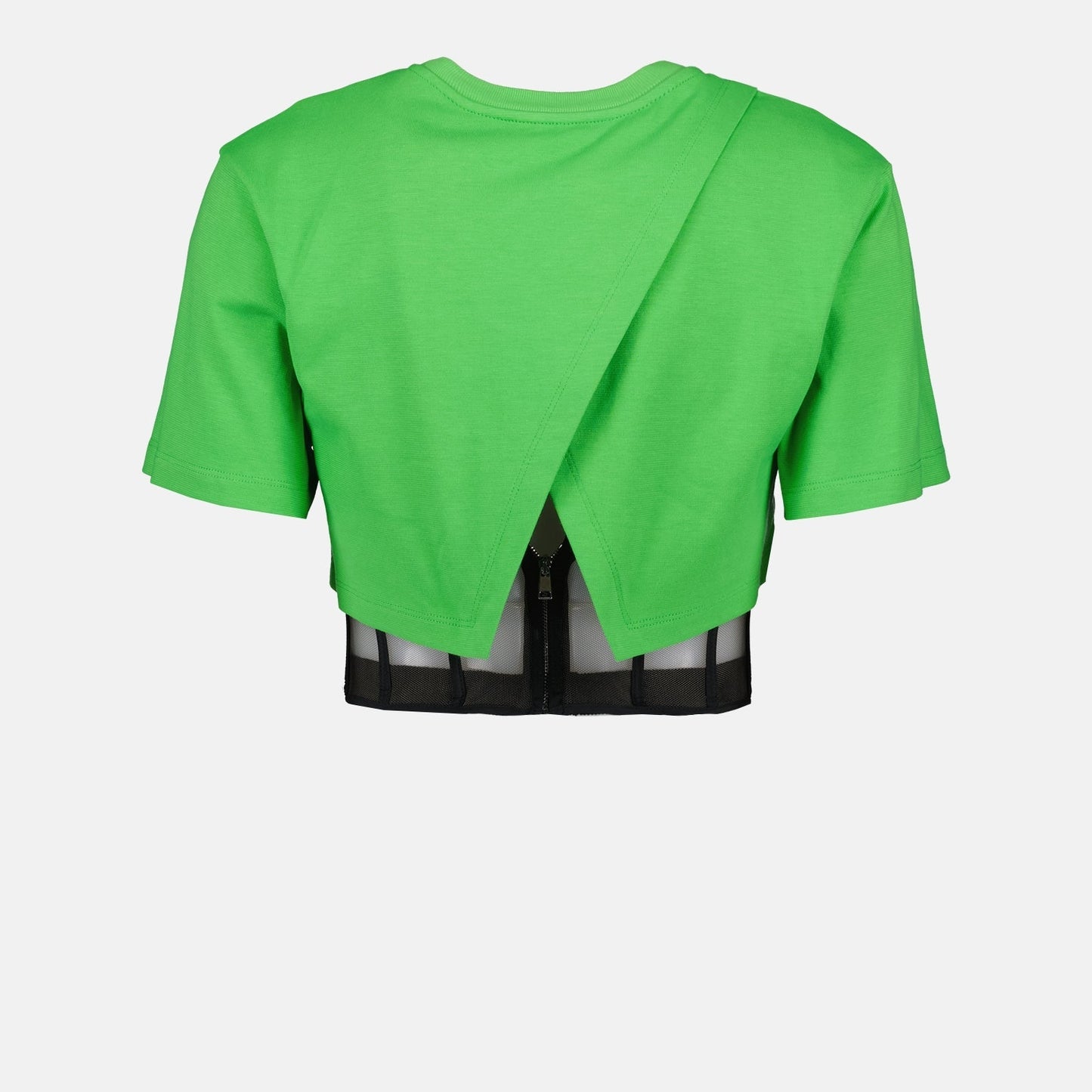 Mesh Corset Crop T-Shirt