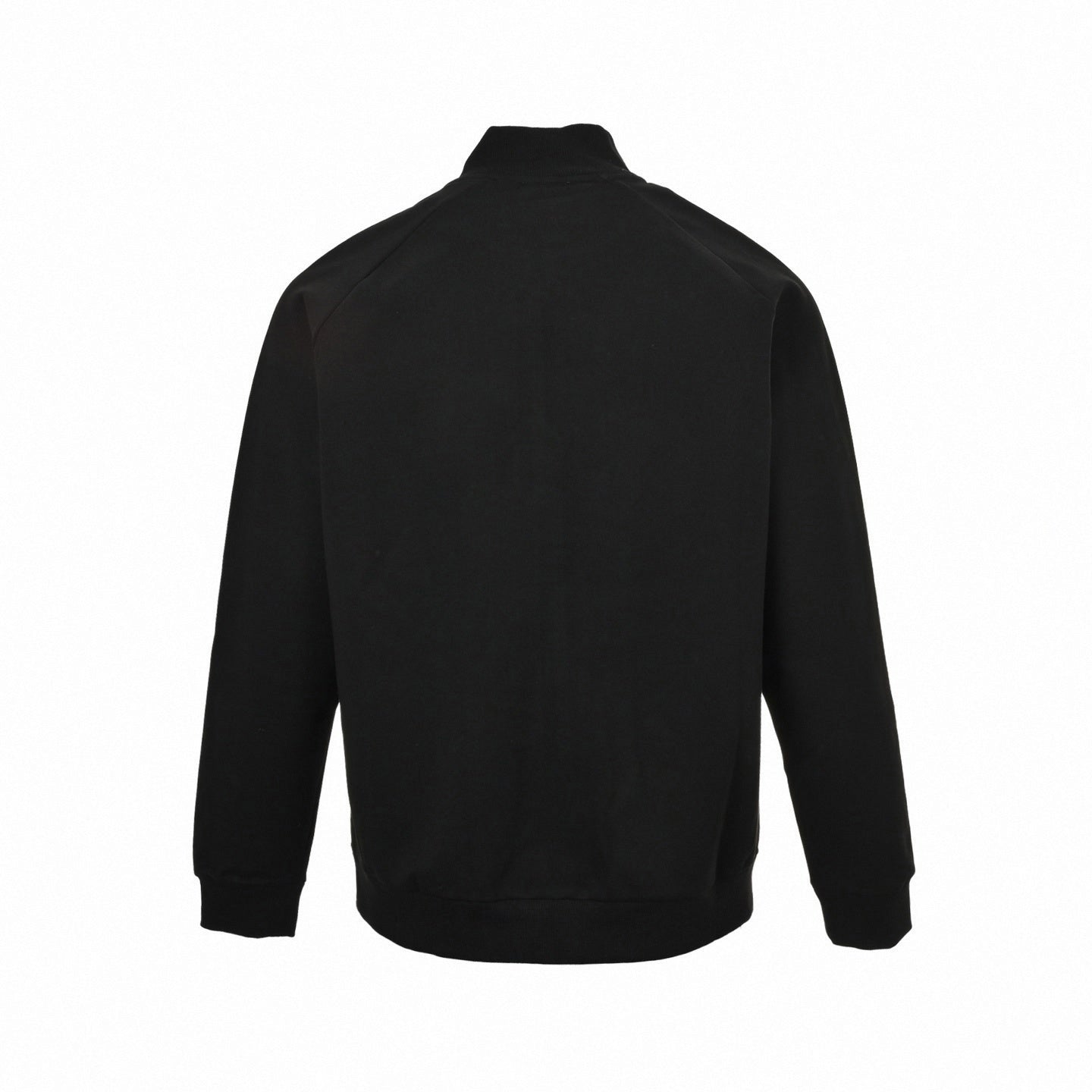 Oblique Zip-Up Tracksuit Set in Black & Beige
