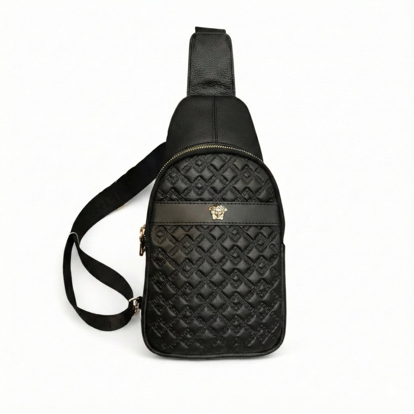 Embossed Leather Sling Bag