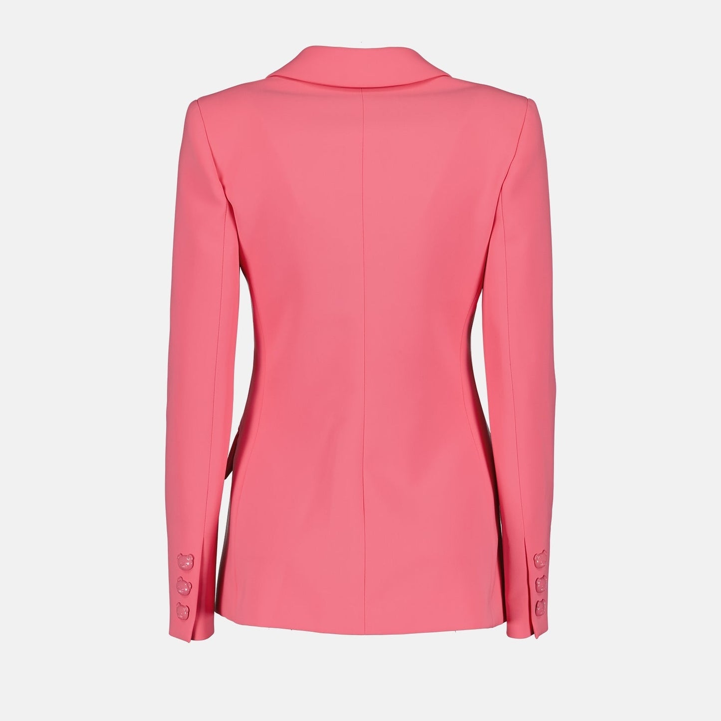Pink Tailored Blazer with Teddy Bear Buttons