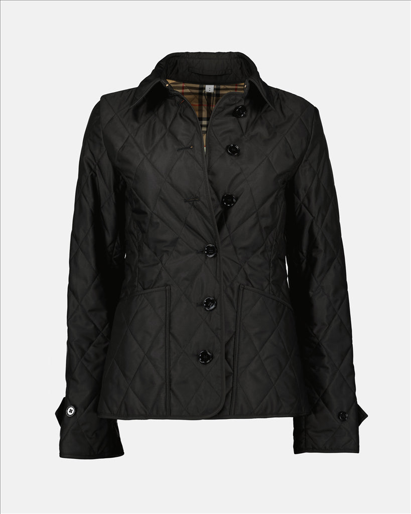 Black Diamond-Quilted Jacket