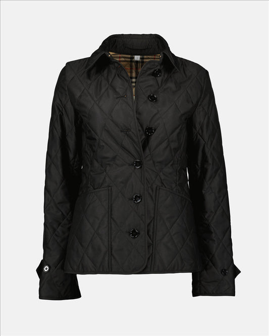 Black Diamond-Quilted Jacket