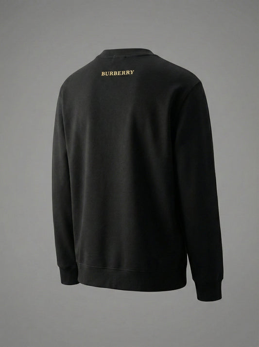 KD Embroidery Checked Panel Sweatshirt | Black and White